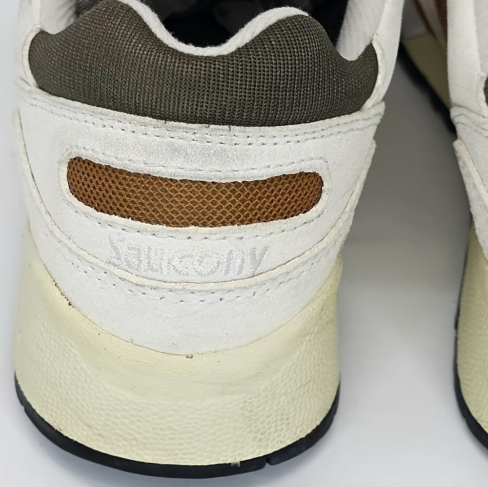 SAUCONY Men’s Shadow 6000 Cream Olive Green Brown Sneakers Size 8.5 Retro - Picture 10 of 13